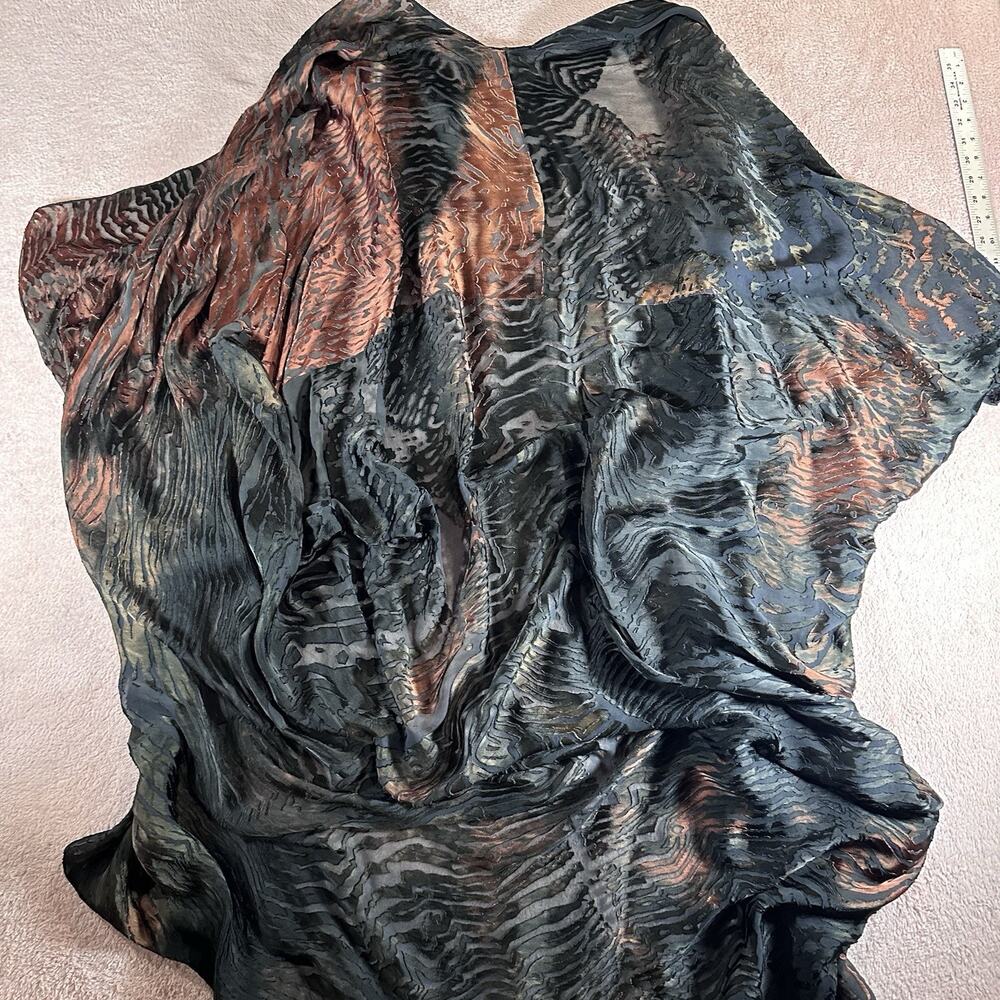 Carter Handmade Womens L–XL Sheer Pure Silk Kimono Jacket